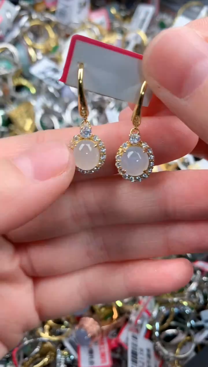 银S925镶嵌戒指翡翠888  2