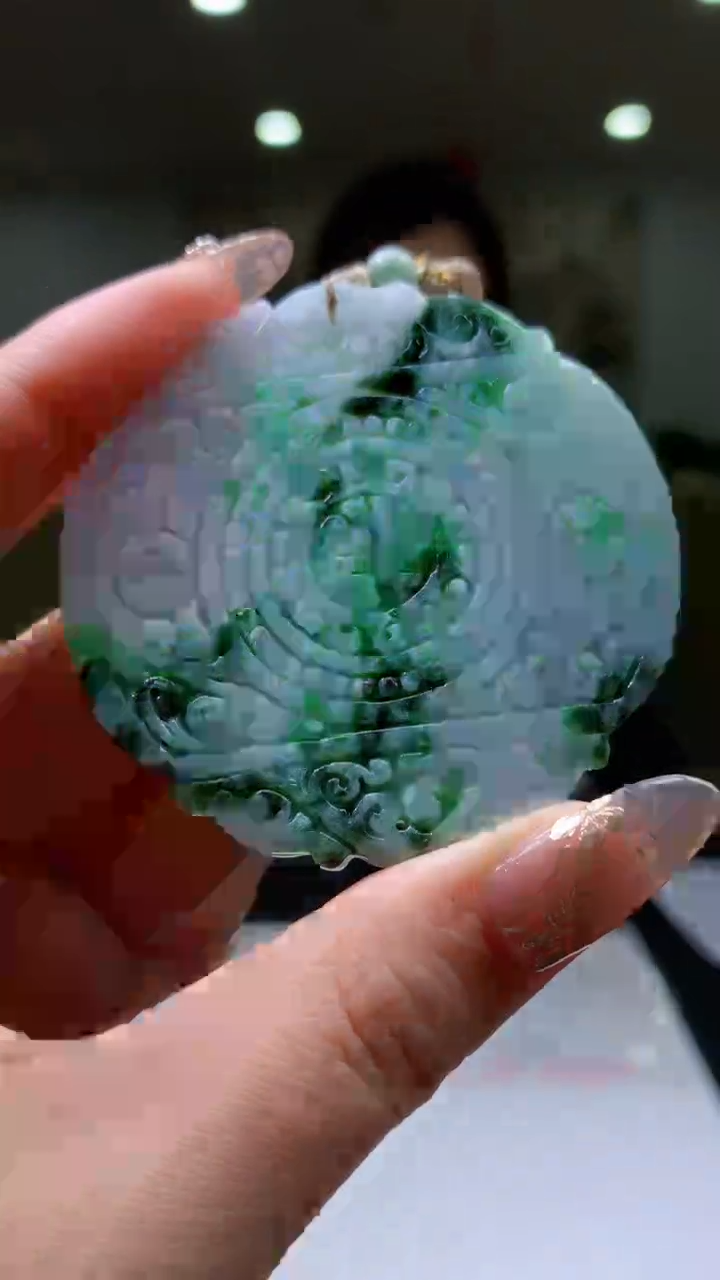 【闪购商品】定制翡翠未镶嵌8018yx-毛货挂件25