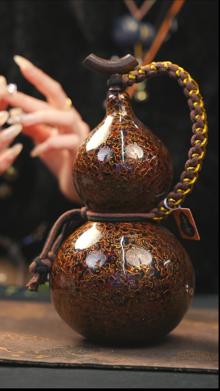 【闪购商品】XK236漆艺酒葫芦不包手串及旋转底座