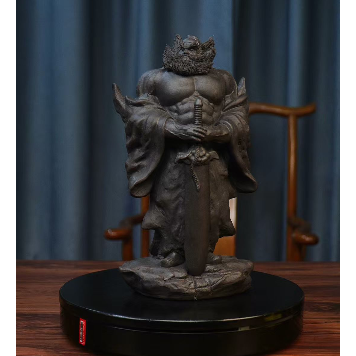 钟馗问天 宜兴紫砂摆件