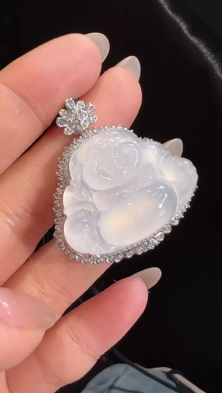 【闪购商品】翡翠吊坠(不含链)18K金镶嵌吊坠