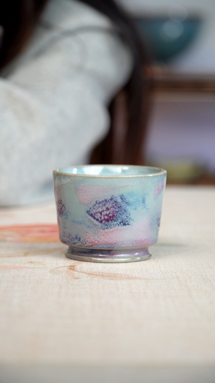 杯子瓷钧窑茶器摆件