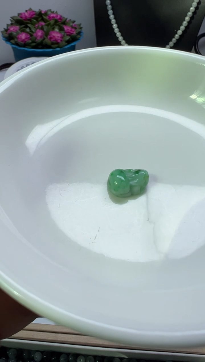 散珠翡翠梦****彩纯天然缅甸A货翡翠