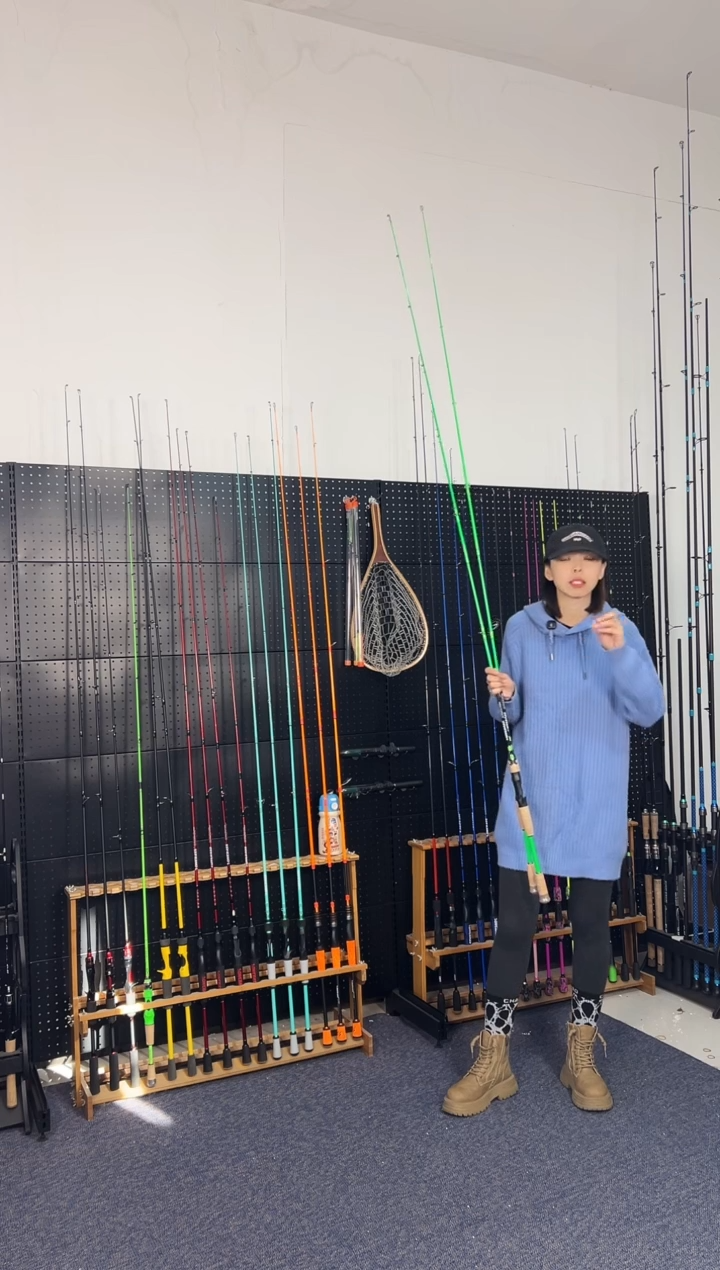 1.98m碳素绿麒麟枪柄1.98米（瑕疵尾货竿，没有售后，介意勿拍）