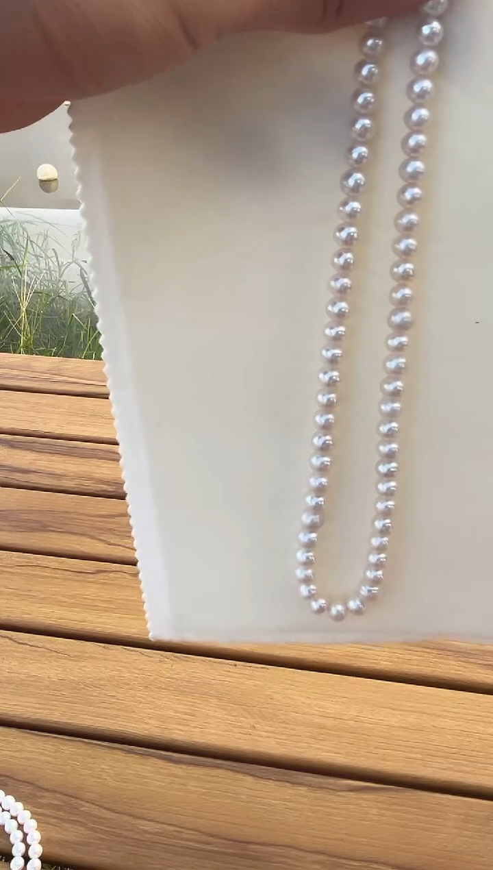 银S925镶嵌淡水珍珠项链8mm高品质