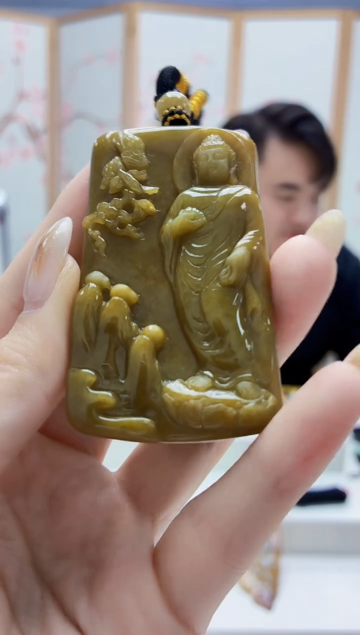 未镶嵌定制翡翠5060jw-毛货挂件