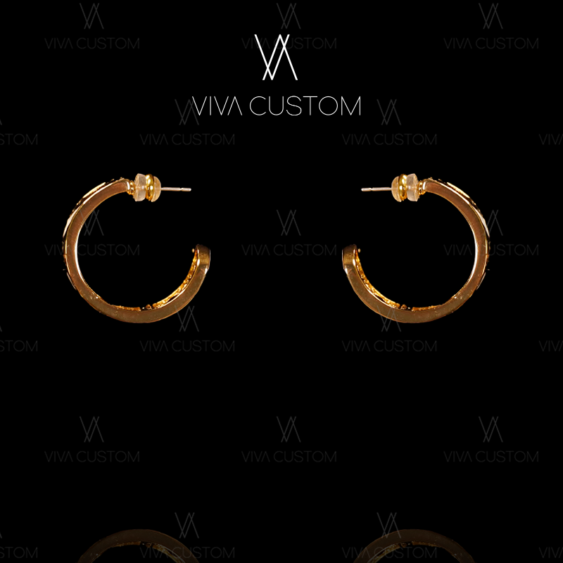 铜合金耳饰 铜合金耳饰 （精工系列）复古高级感黑白条纹耳钉