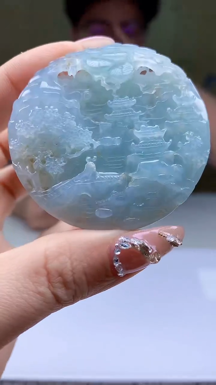 【闪购商品】定制翡翠未镶嵌4688ty-毛货挂件301