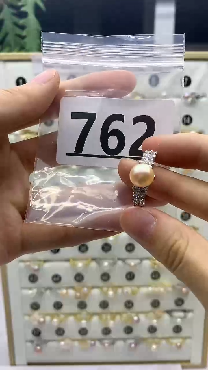 合金戒指淡水珍珠768