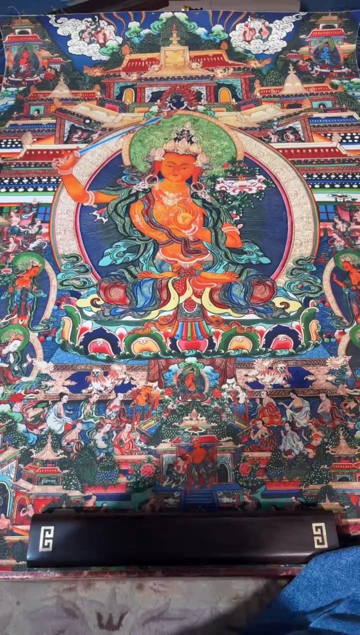 卷轴画龙妹的唐卡tk16