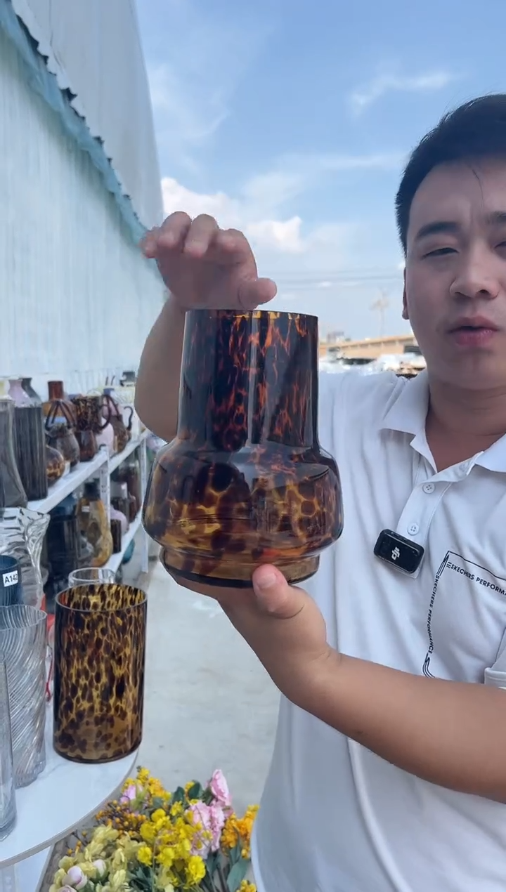  玻璃花瓶用于客厅桌面插花装饰