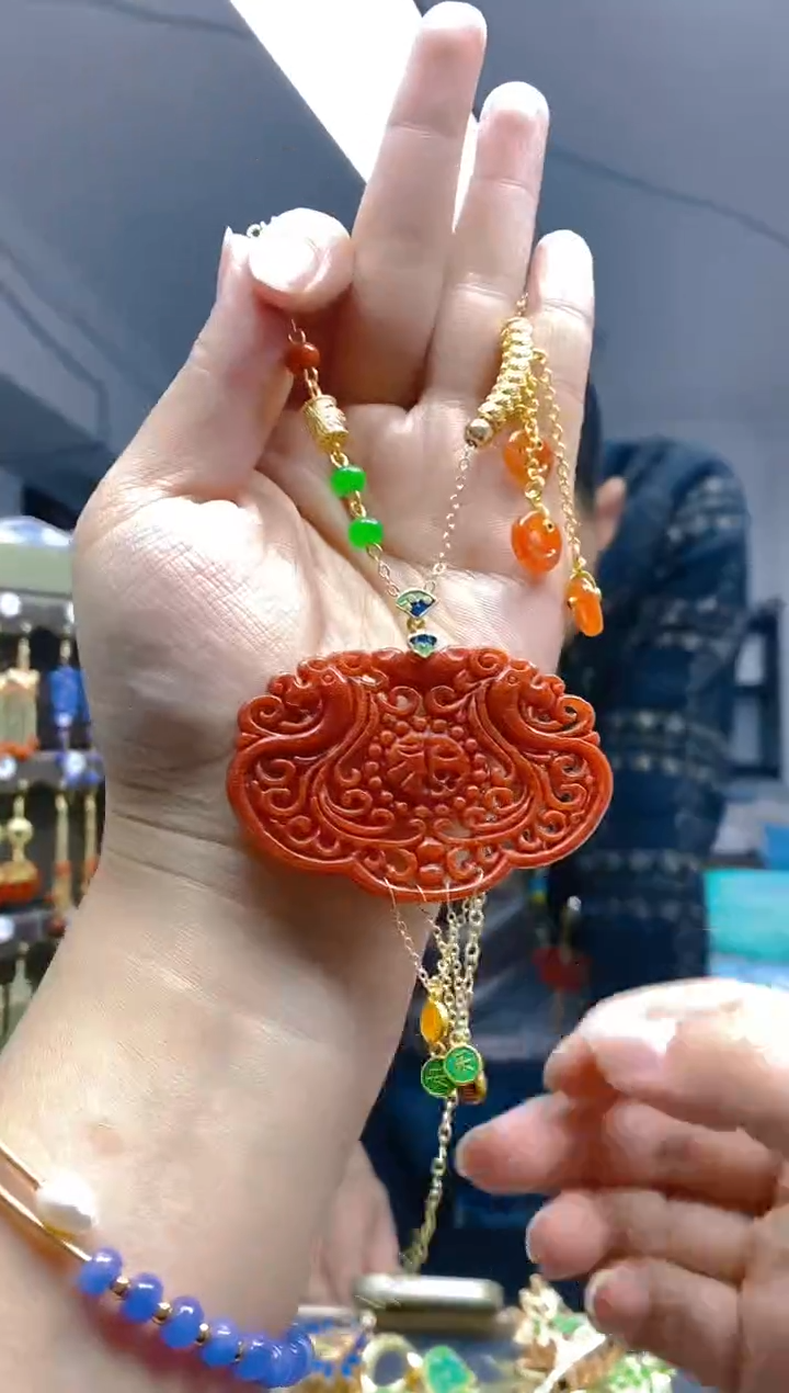 【闪购商品】翡翠耳饰合金0411翡翠锁骨链