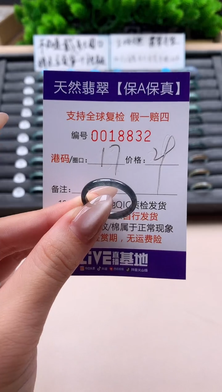 未镶嵌戒指翡翠天然 18832