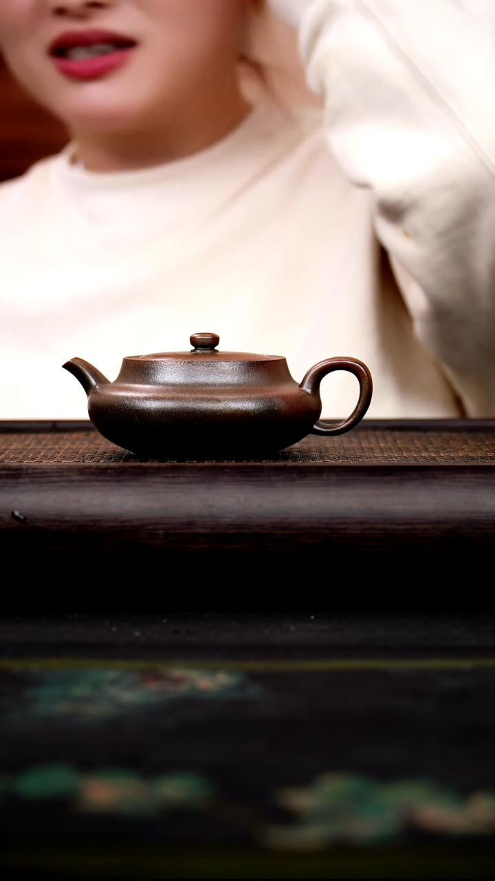 茶壶紫砂桑盘 柴烧 