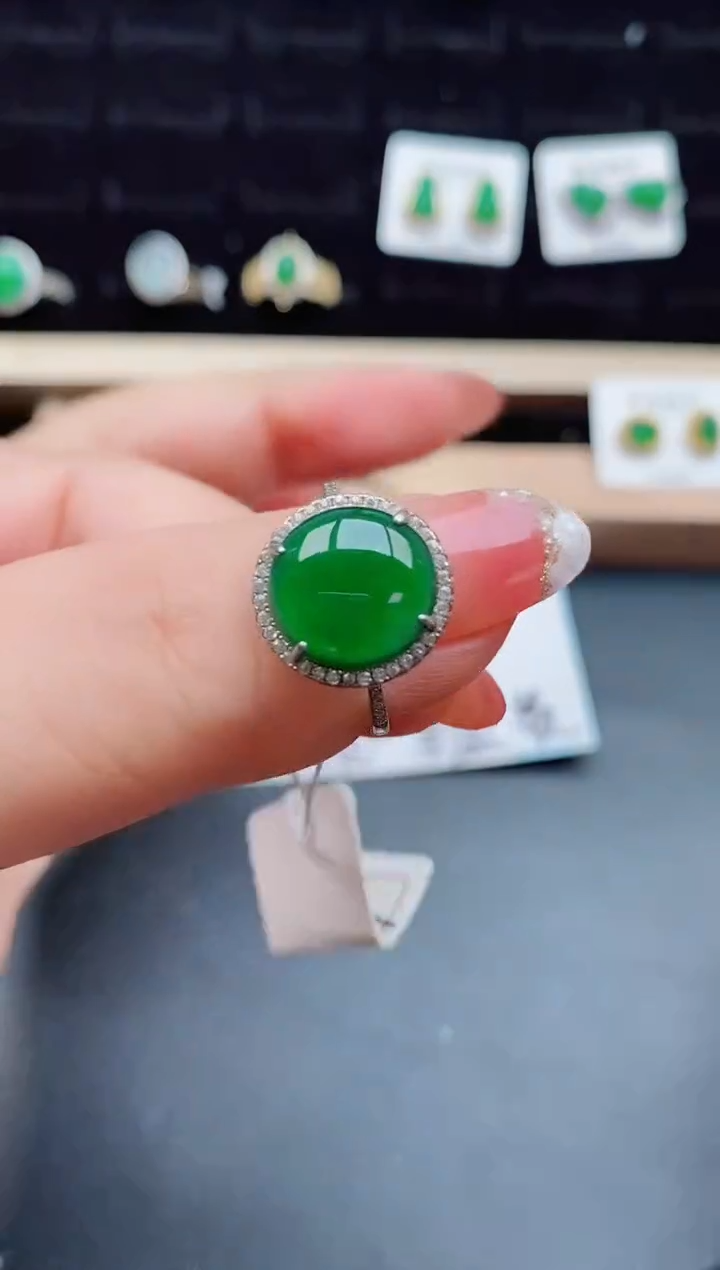 【闪购商品】翡翠戒指银S925镶嵌21212