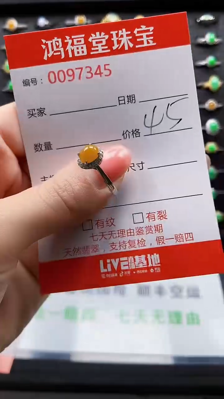 【闪购商品】翡翠戒指银S925镶嵌0000