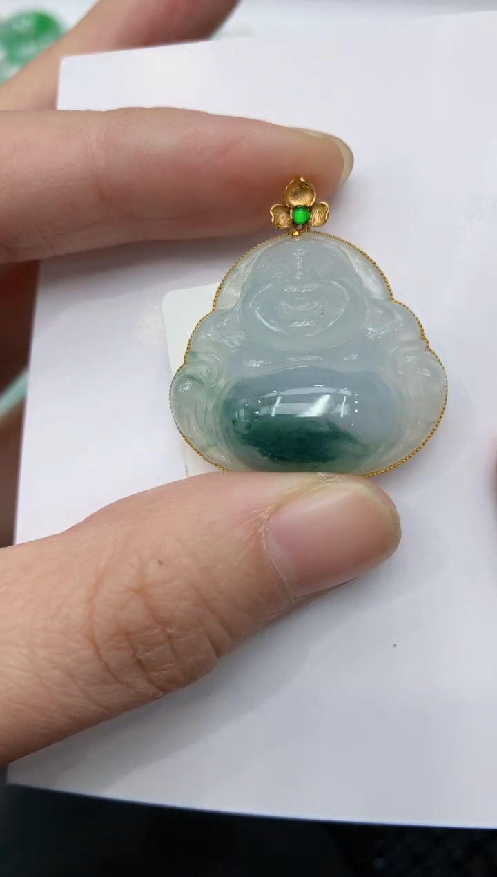 【闪购商品】翡翠颈饰18K金镶嵌11111111