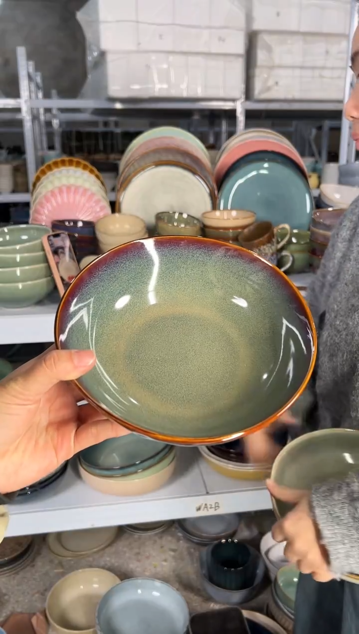 陶瓷外贸尾货瑕疵满20包邮X菜碗Q3B