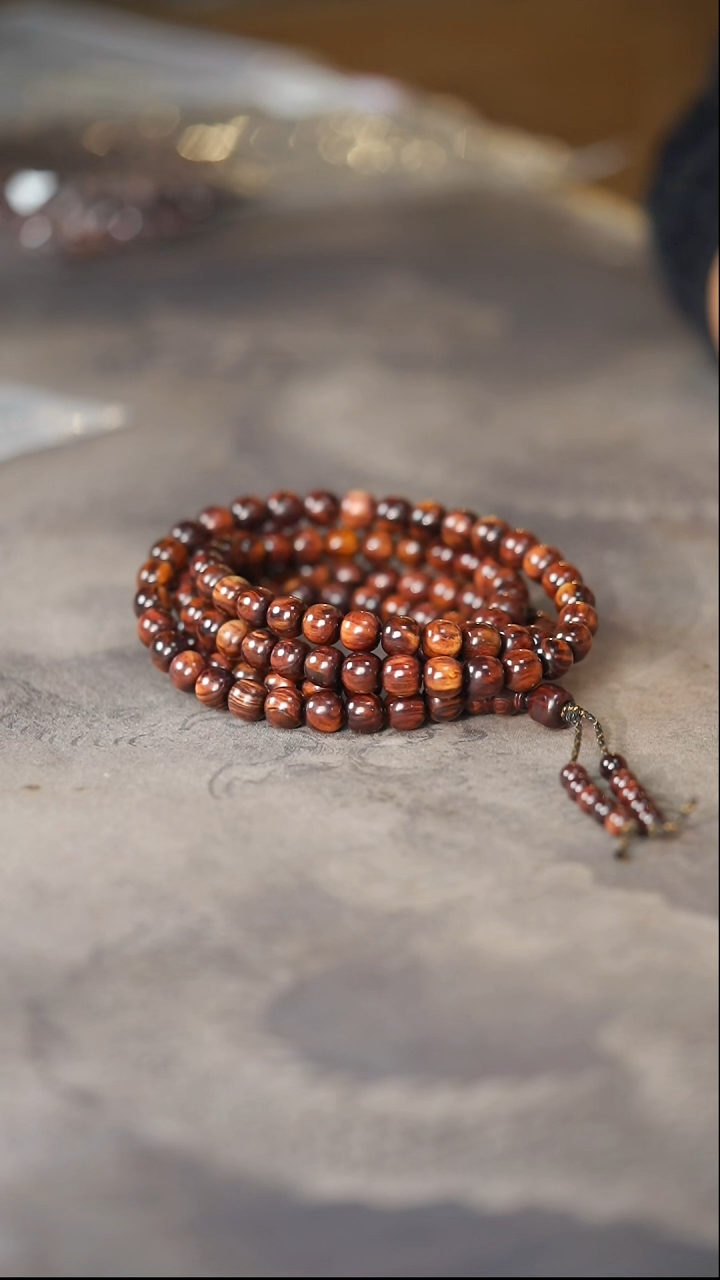 黄花梨/降香黄檀手串/手链160号紫油梨老料黑线沉水10*10.5老型