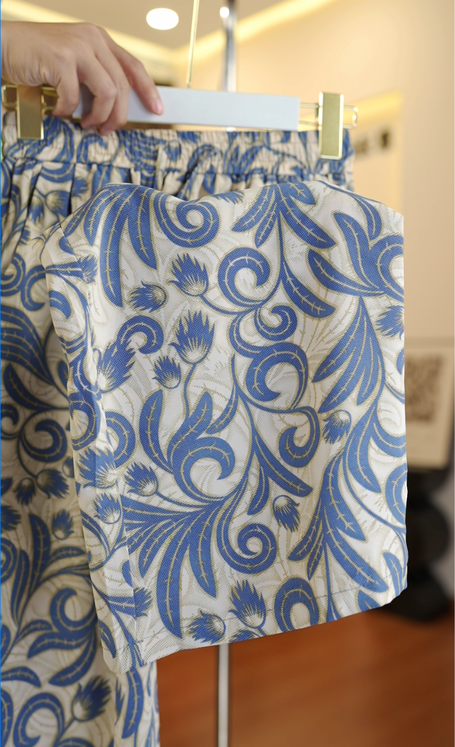 X8005 新款缎面宽松休闲百搭阔腿裤-噗噗