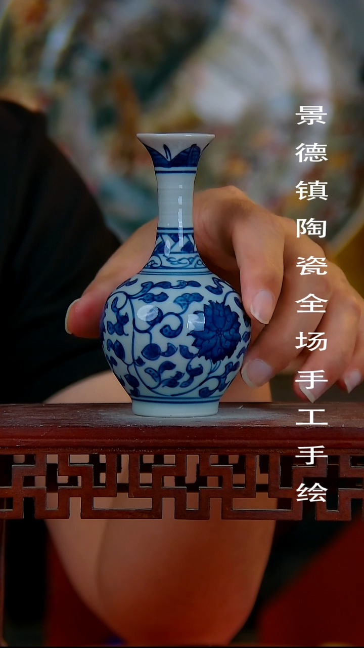 摆件手景德镇陶瓷 全场手工绘