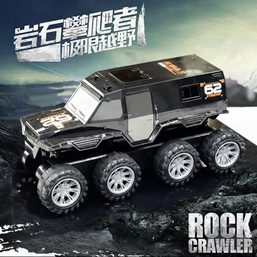 新款公路之王大号八轮惯性越野玩具汽车黑色烤漆款科学实验玩具xq