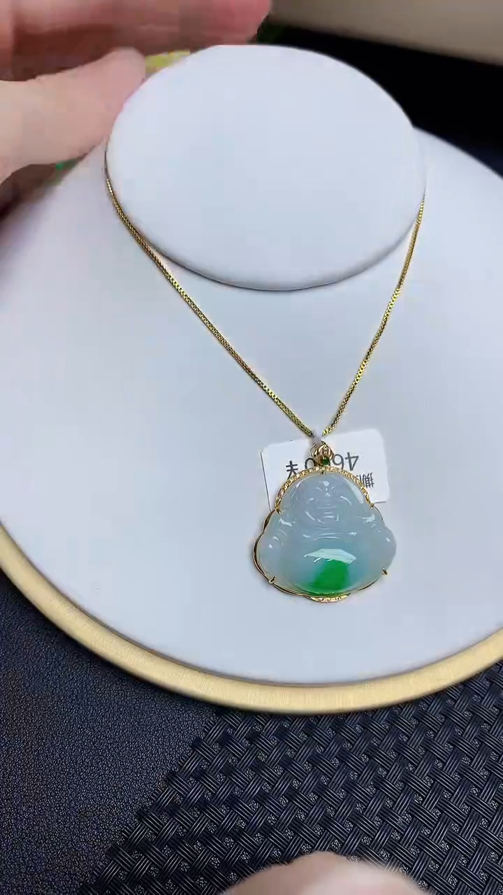 【闪购商品】翡翠颈饰18K金镶嵌56565645