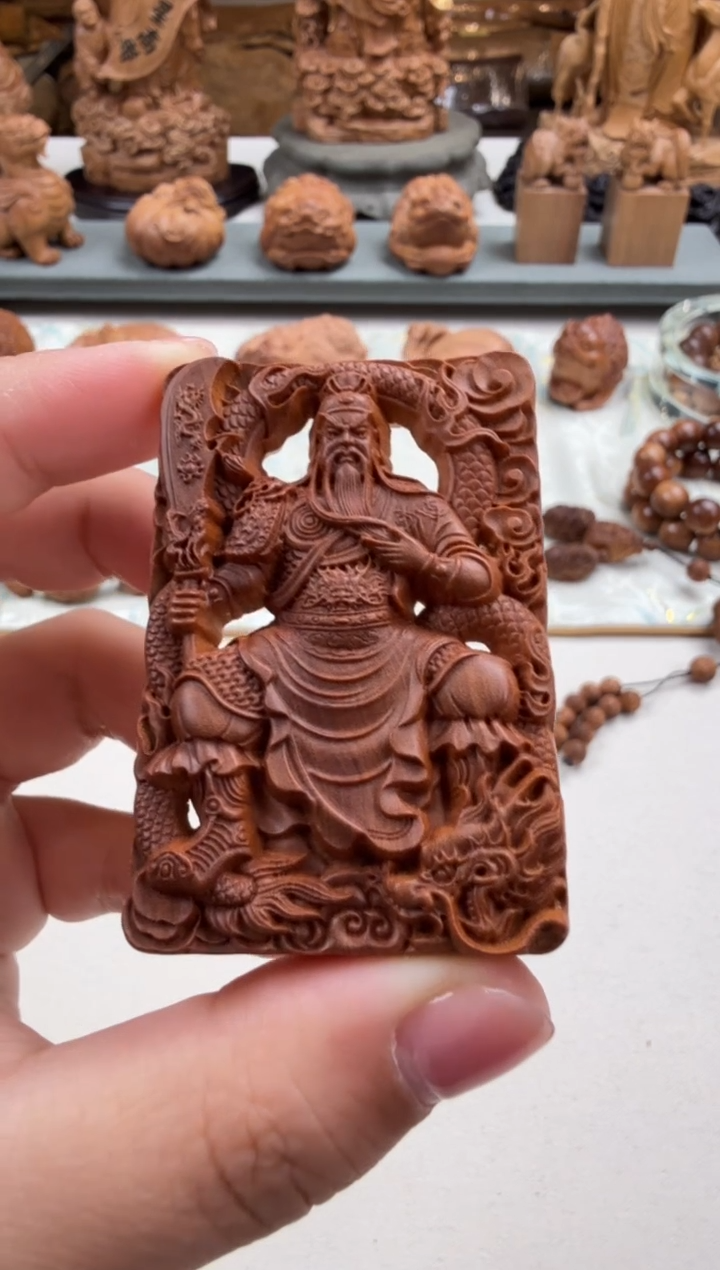 【闪购商品】檀香木吊坠461关公牌子 印度老山檀香