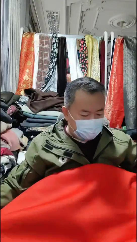 浓红色纯色双面布料