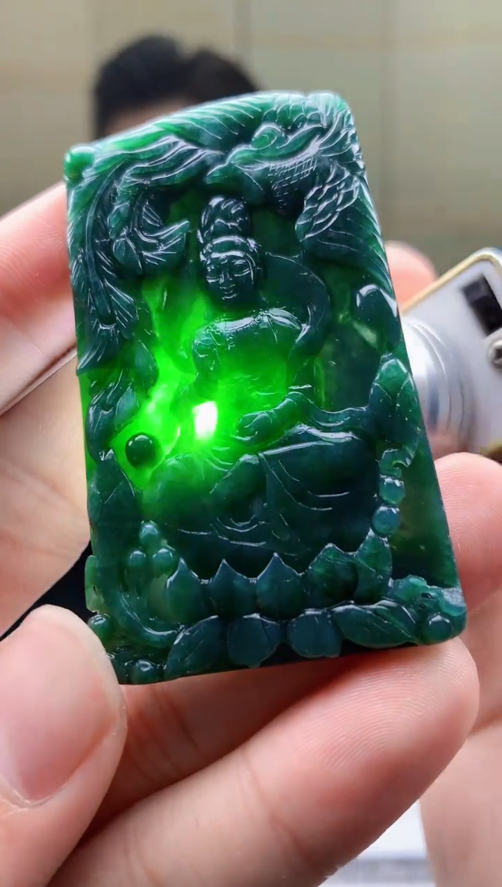 【闪购商品】定制翡翠未镶嵌5154bb-毛货挂件