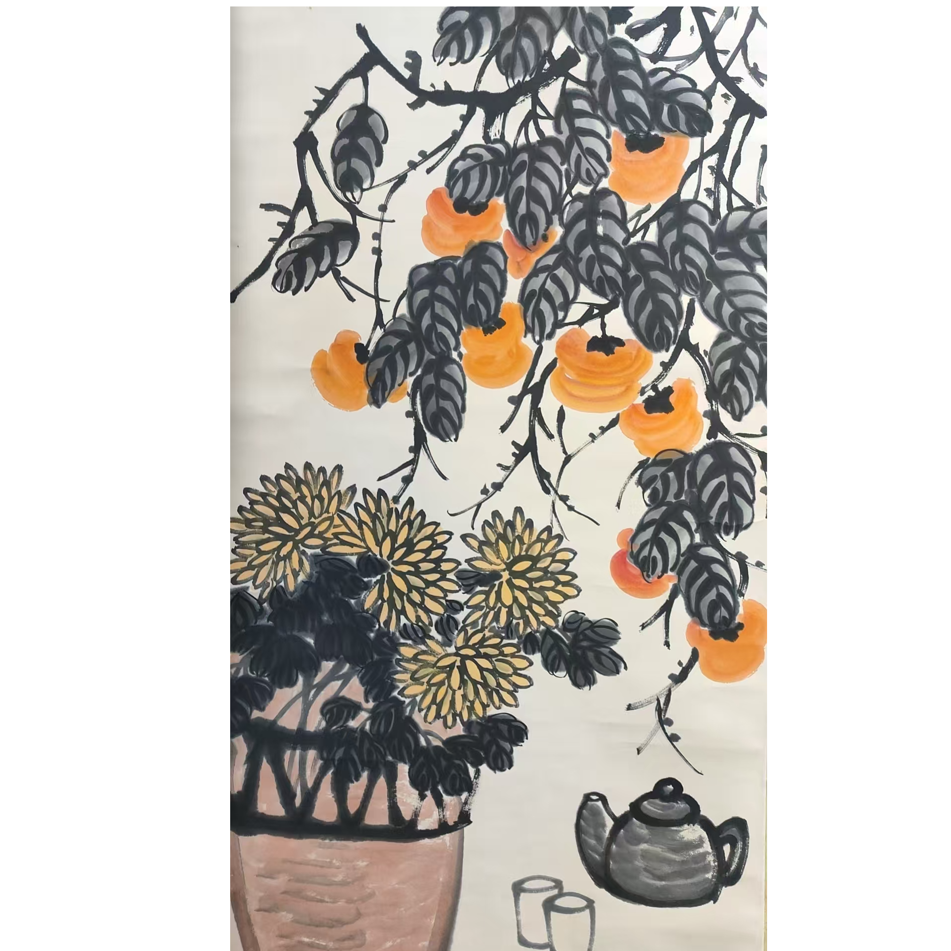 齐 花鸟立轴138/67