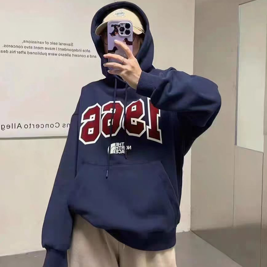 连帽宽松型印花马年限定款宽松款卫衣秋冬卫衣上衣