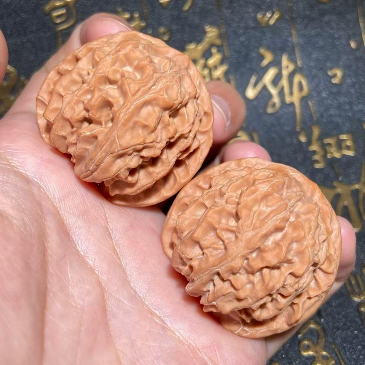 An252文玩核桃把件苹果园边39肚39高36