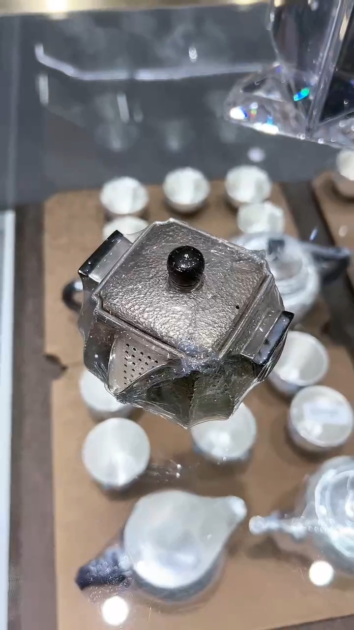 【闪购商品】朝阳福银足银999四方手抓壶约111克