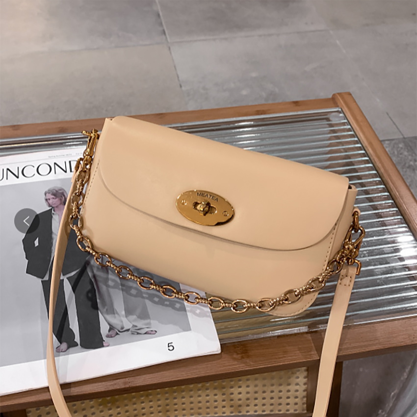 SKL-A0278-杏色-RAIN.CUN轻奢小众时尚百搭女士包包