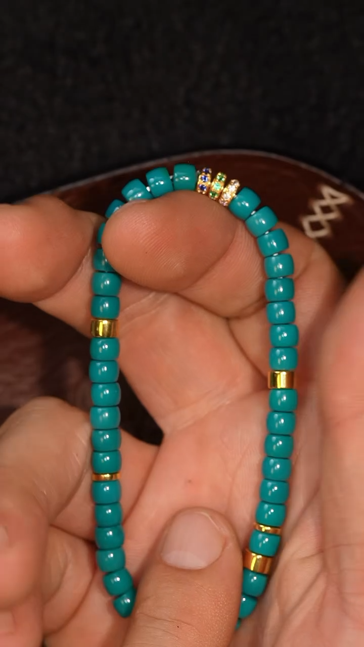 绿松石未镶嵌套链冲赛康胡子哥，DIY一239
