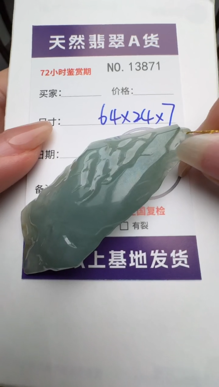 【闪购商品】翡翠颈饰未镶嵌翡翠13871