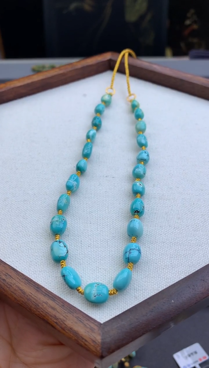 未镶嵌绿松石项链茜.n214