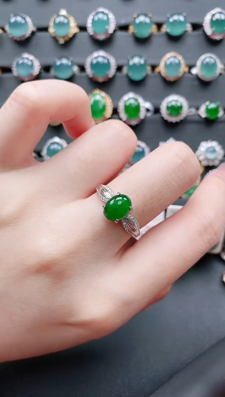 【闪购商品】翡翠戒指银S925镶嵌11111111