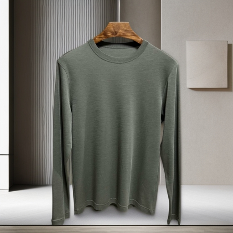 【原定单】超细精纺羊毛圆领针织打底衫