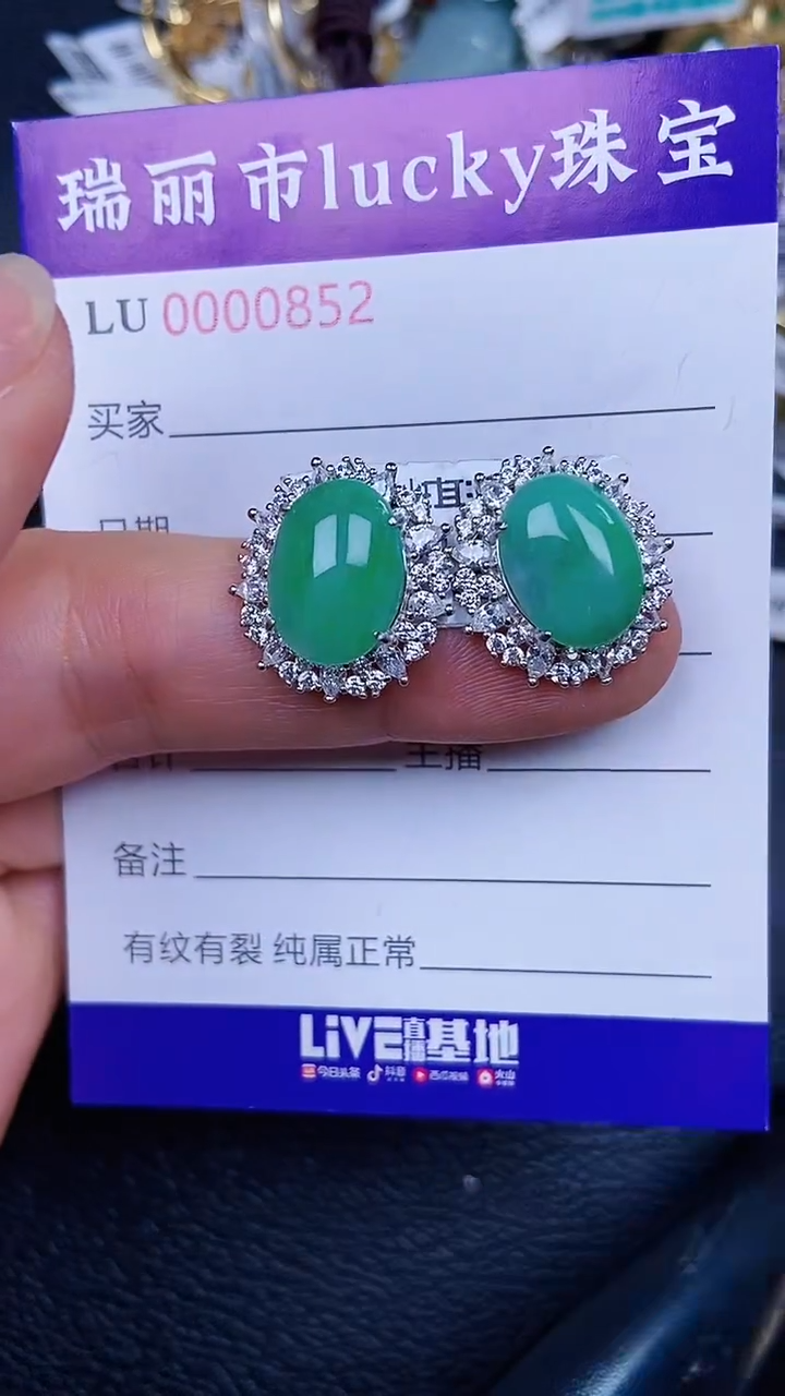 颈饰银S925镶嵌翡翠0852