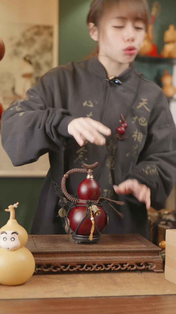 【闪购商品】*94号精品天然大漆工艺防渗内胆酒葫芦~