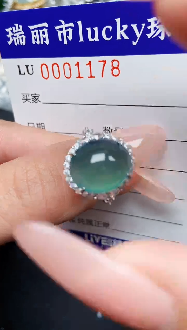 【闪购商品】翡翠颈饰银S925镶嵌1178