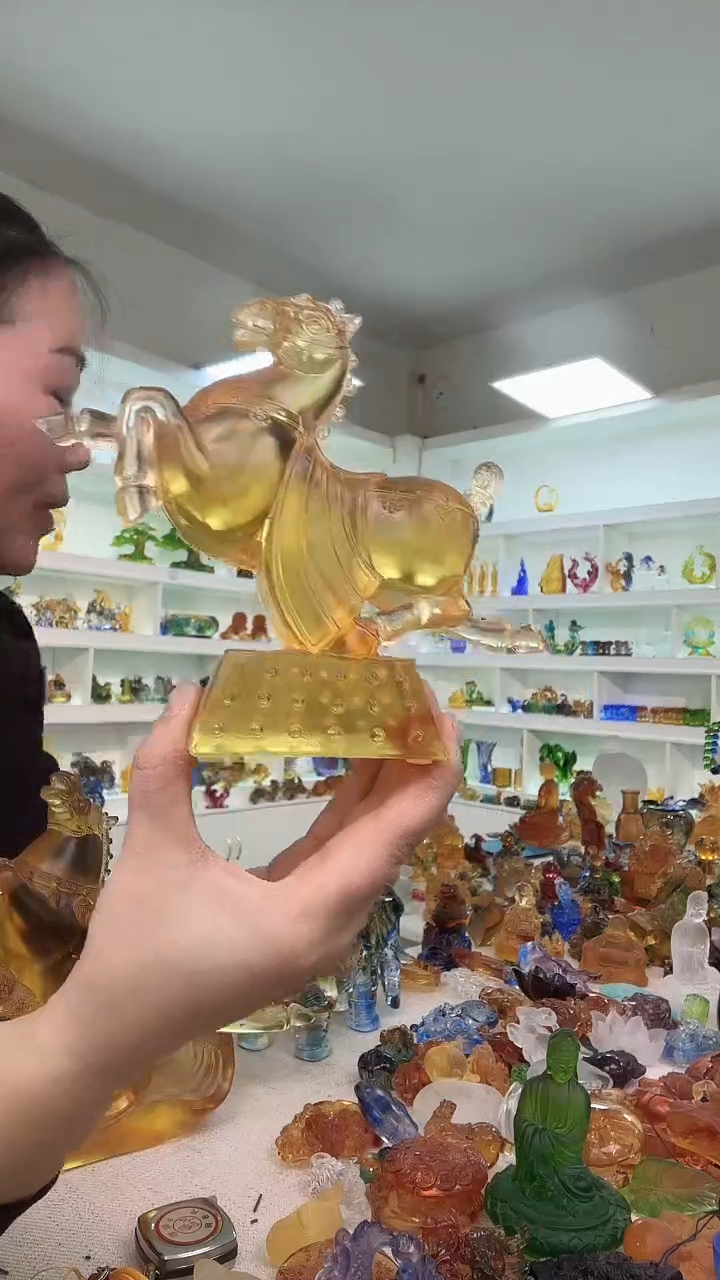 手工艺品琉璃马摆件