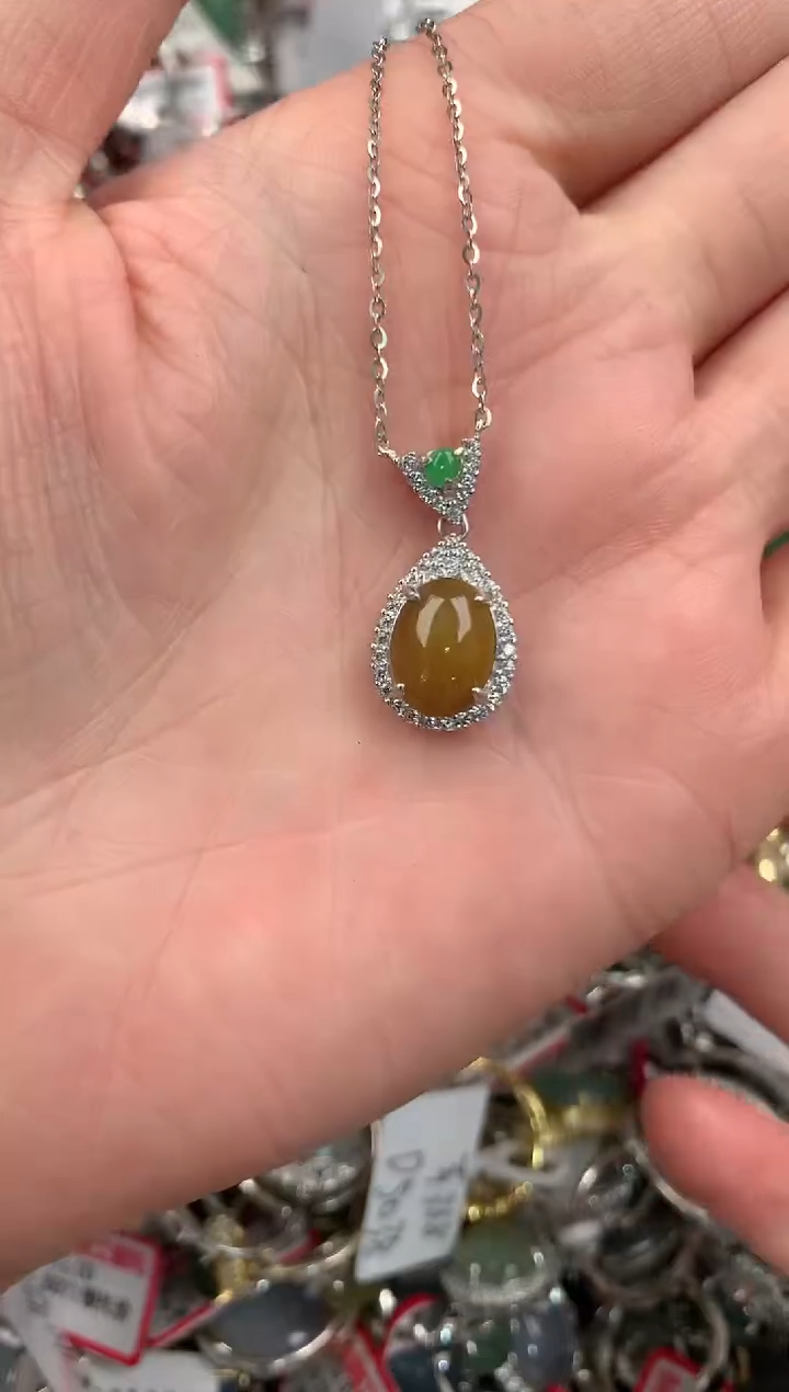 银S925镶嵌戒指翡翠444              7