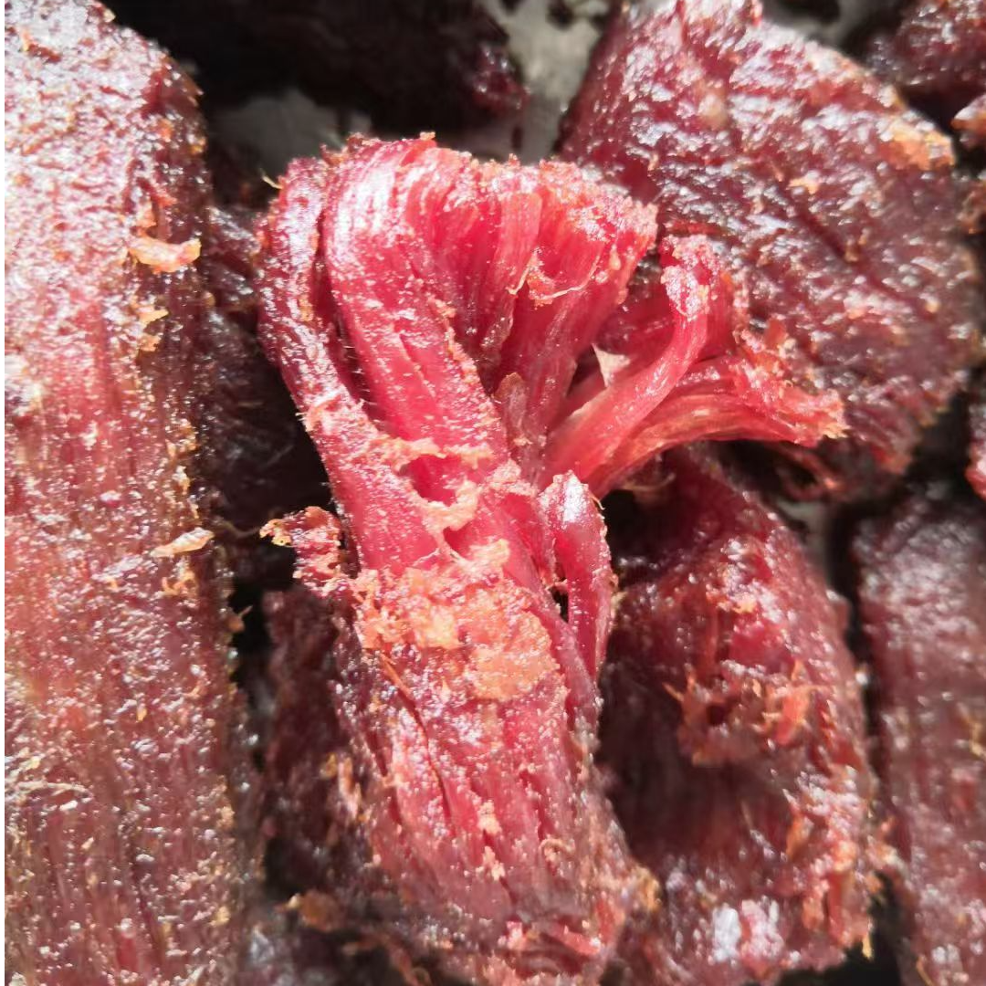 云南德宏景颇火魂油淋干巴纯黄牛肉干味浓厚回味下酒零嘴