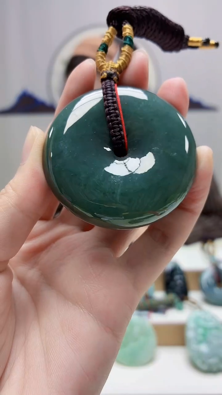 未镶嵌定制翡翠4852zm-毛货挂件扣子21