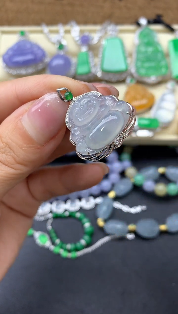 【闪购商品】翡翠颈饰18K金镶嵌92-中国好珍宝