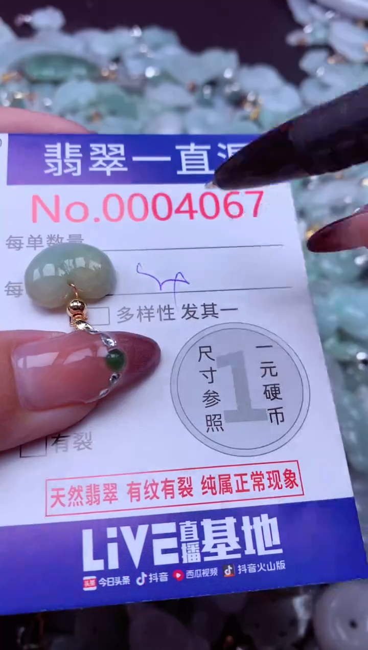 吊坠(不含链)未镶嵌翡翠4067