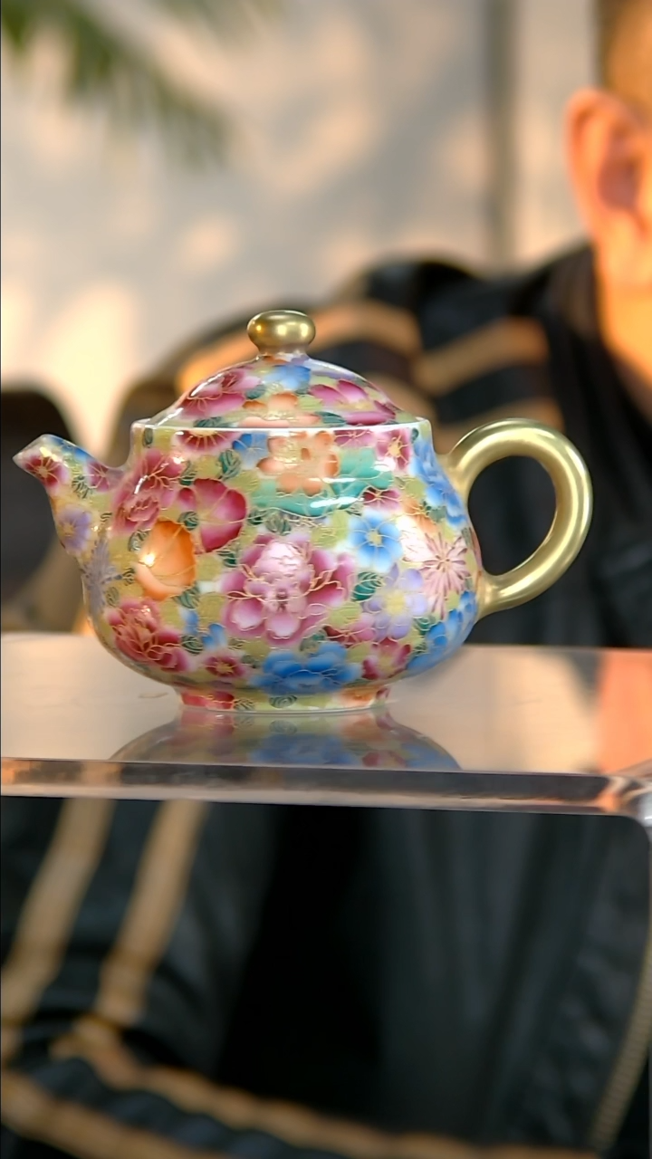 【闪购商品】壶D20【人间瓷画】掐金丝